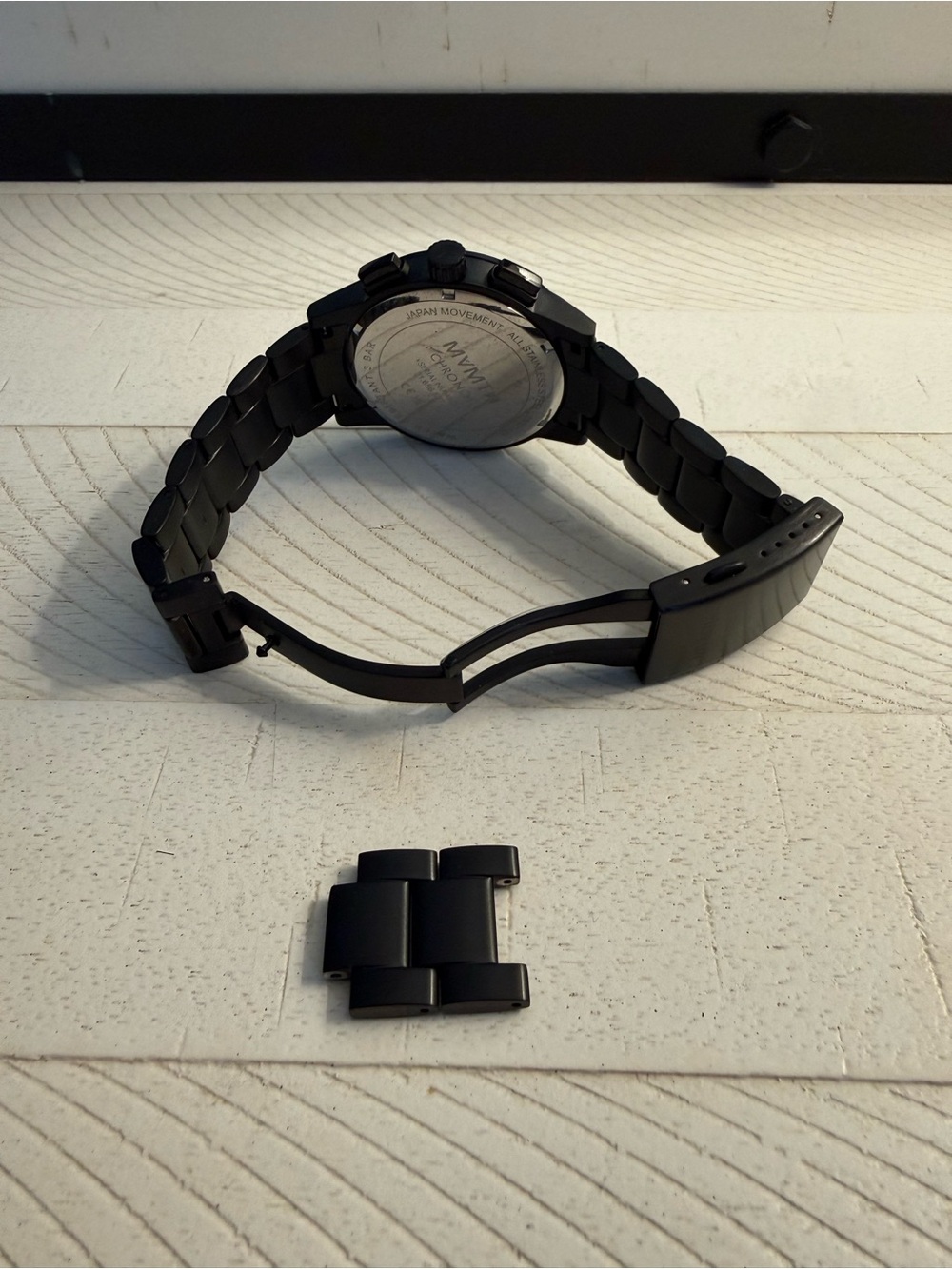 MVMT Black Bracelet Watch with Blue Silver Dial - Picture 4 of 5